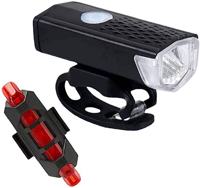 TYESHA Luz para bicicleta com carga USB luz super brilhante luz de ciclismo luz dianteira de bicicleta a prova dagua conjunto luz traseira